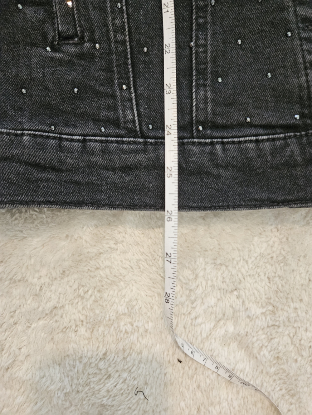 NWT Mavi Black Studded Denim Jacket Size S Retro Avant Garde Casual Feminine - Picture 6 of 8